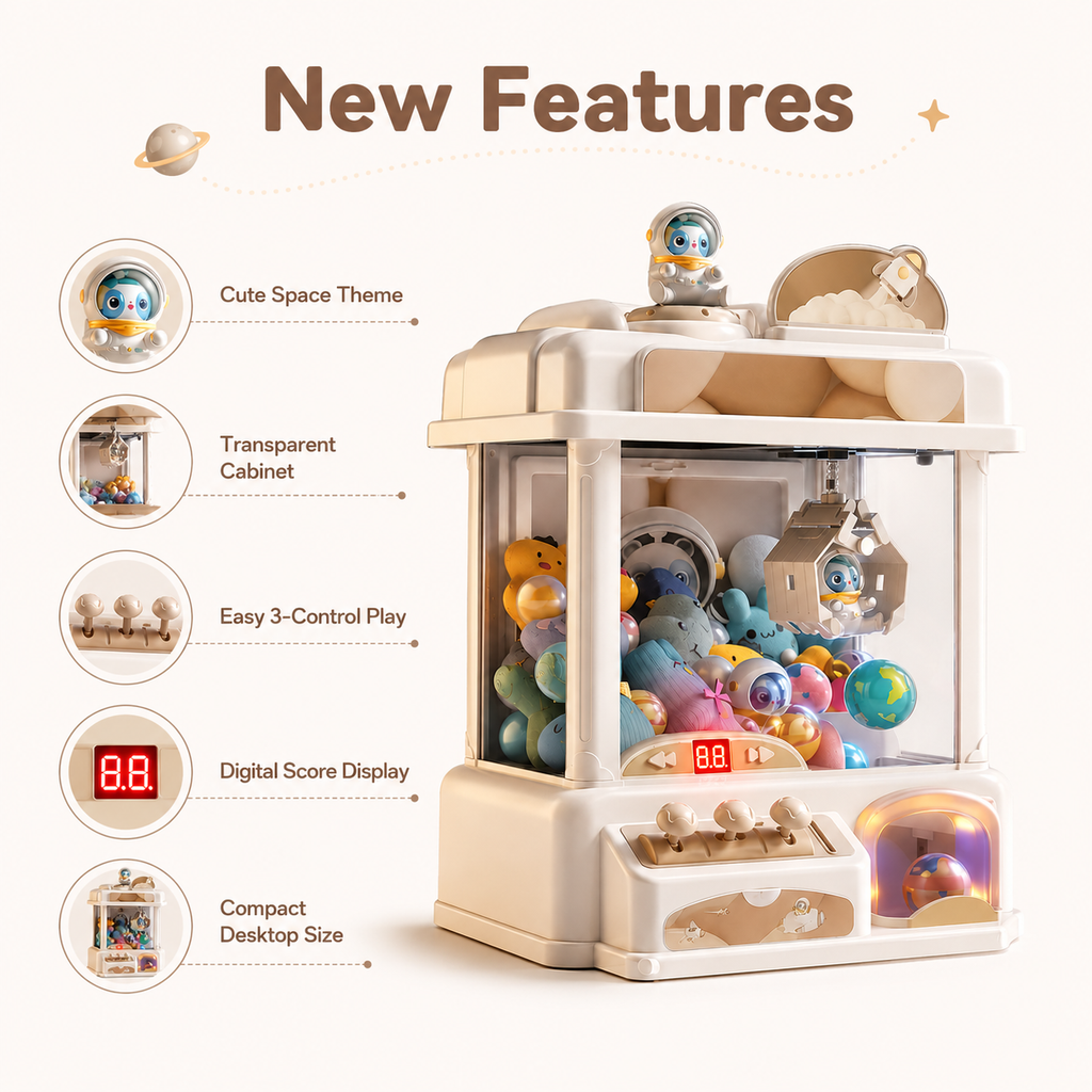 Osterly Mini Arcade Claw Machine – Plush Prize Grabber Toy