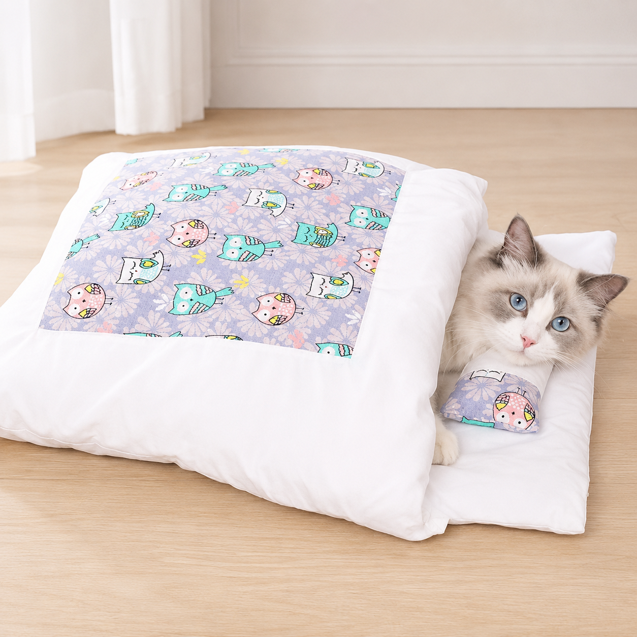 Osterly Cat Sleeping Bag Bed – Cozy Covered Cave for Indoors