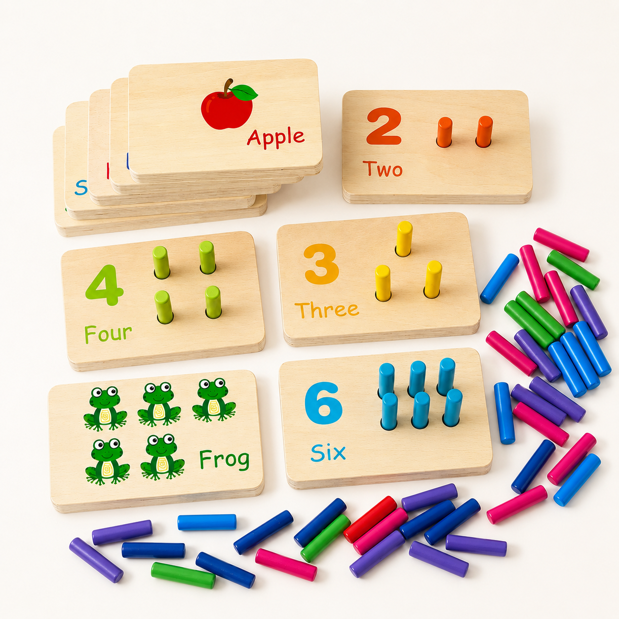 Osterly Wooden Number Board – Matching Game for Toddlers