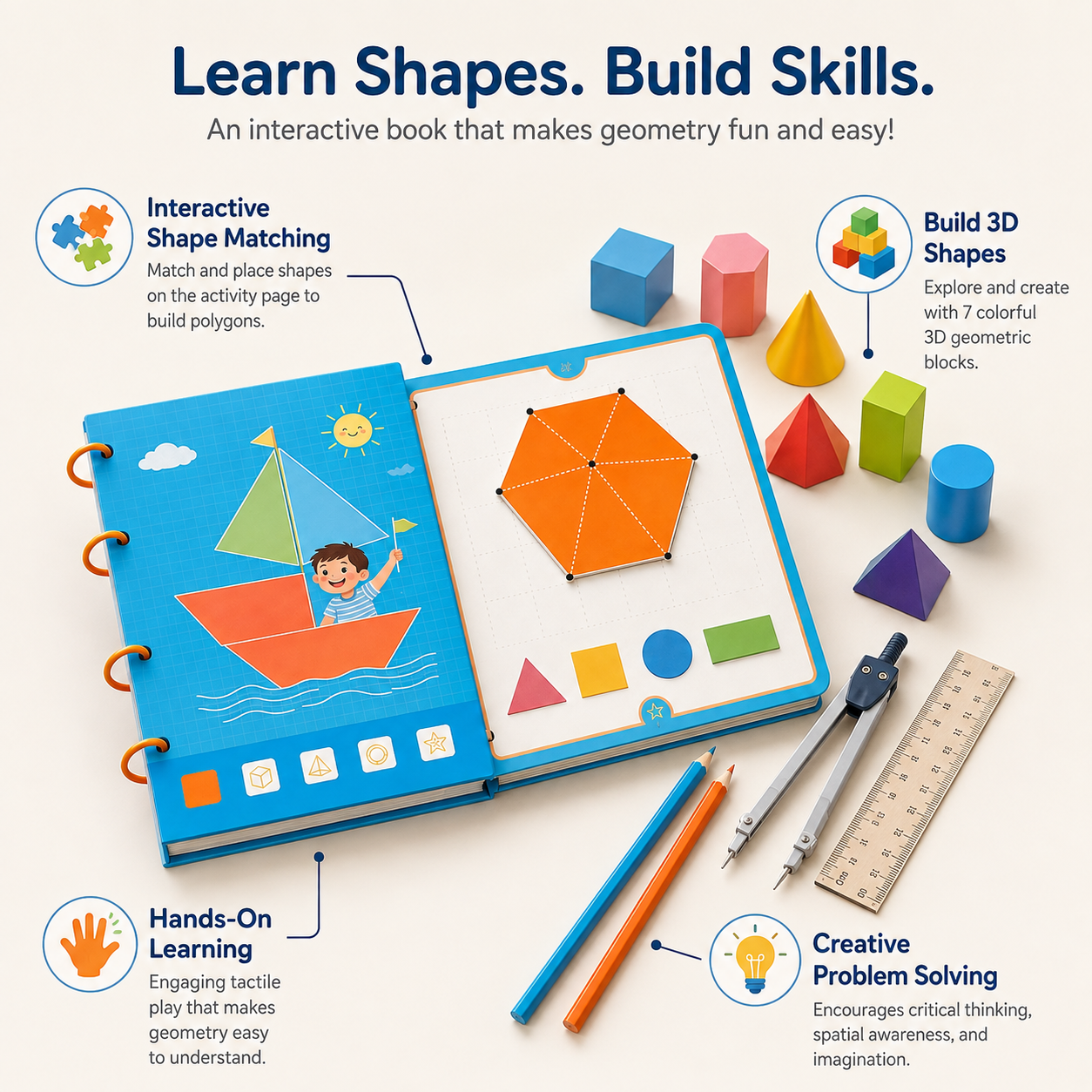 Osterly Geometry Book – Interactive Kids Shapes and Math