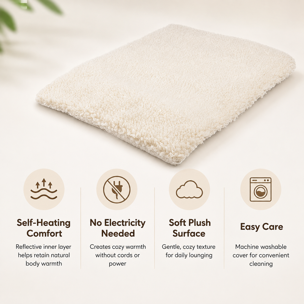 Osterly Self-Warming Cat Mat – Non-Electric Washable Pet Bed