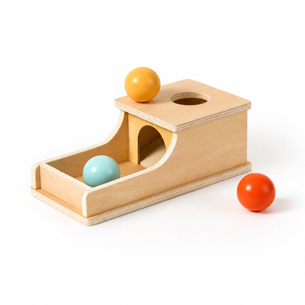 Osterly Object Permanence Box – Montessori Wooden Ball Drop