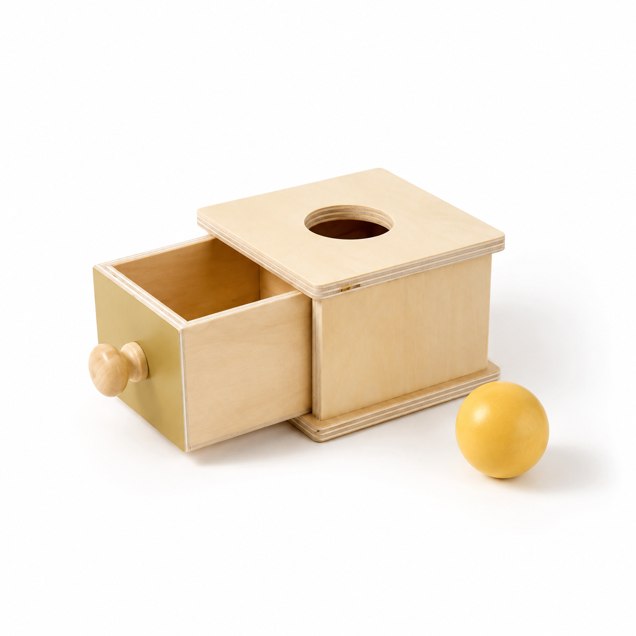 Osterly Object Permanence Box – Montessori Wooden Ball Drop
