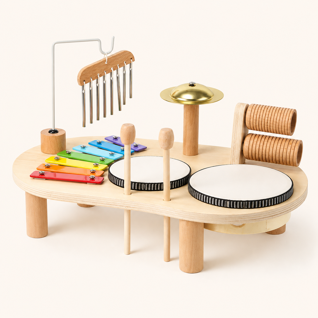 Osterly Wooden Music Station – Montessori Drum and Xylophone