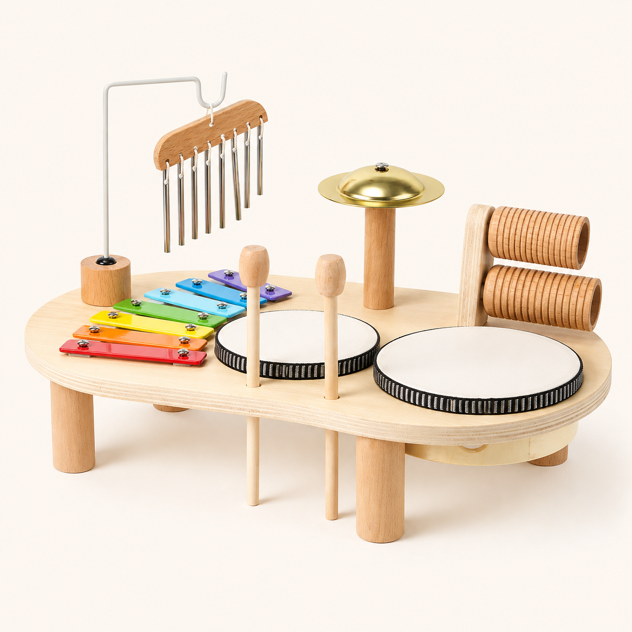 Osterly Wooden Music Station – Montessori Drum and Xylophone