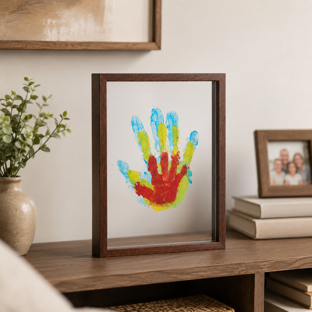 Osterly Wooden Keepsake Frame – Family Handprint Wall Display