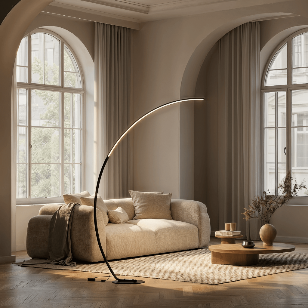 Osterly Arc Floor Lamp – Modern Adjustable LED Reading Light