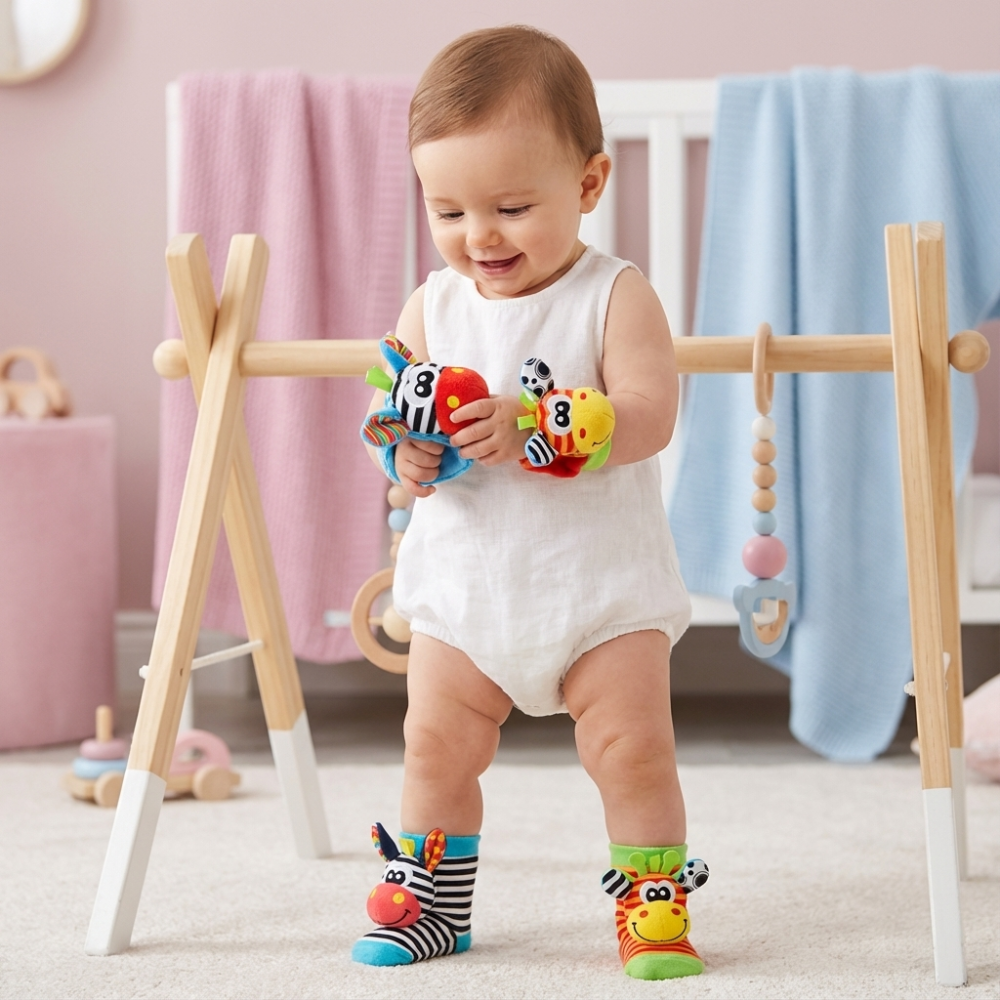 Osterly Baby Sensory Socks – Developmental Rattle Wristbands