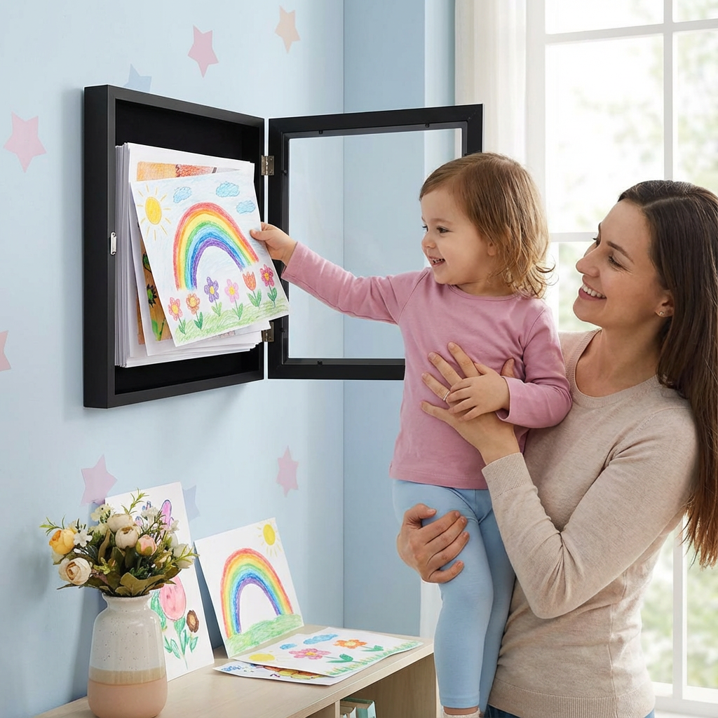 Osterly Kids Art Frame – Wall-Mounted Drawing Display