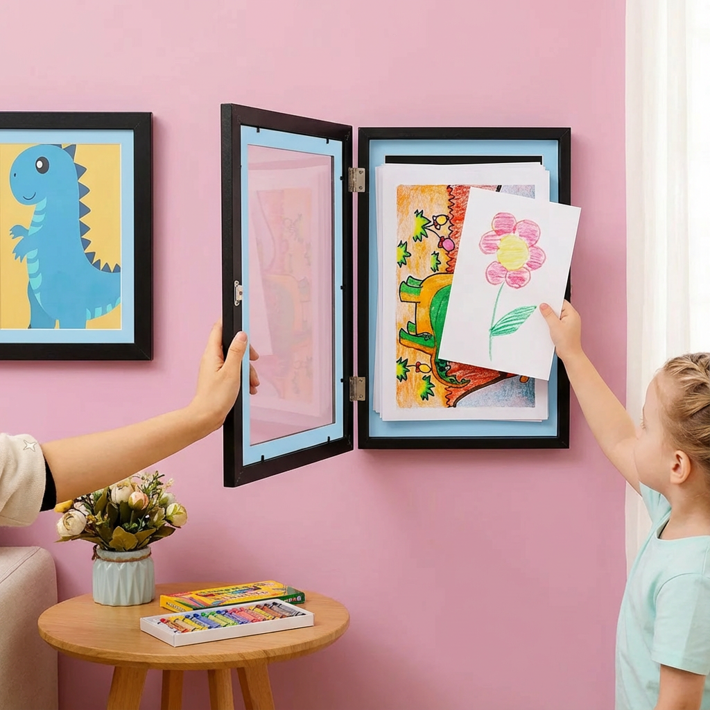 Osterly Kids Art Frame – Wall-Mounted Drawing Display
