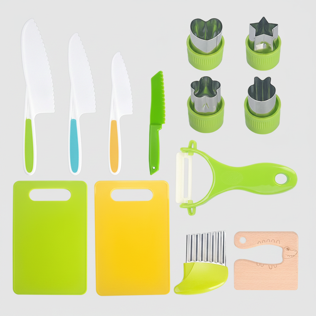 Osterly Play Kitchen Set – Safe Cutting Toy Food for Kids