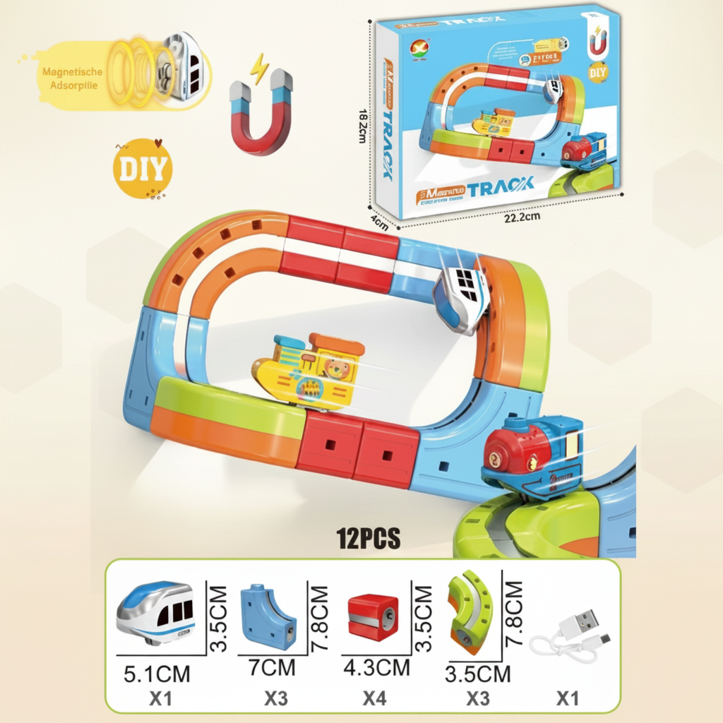Osterly Electric Train Set – Magnetic Track Construction Toy