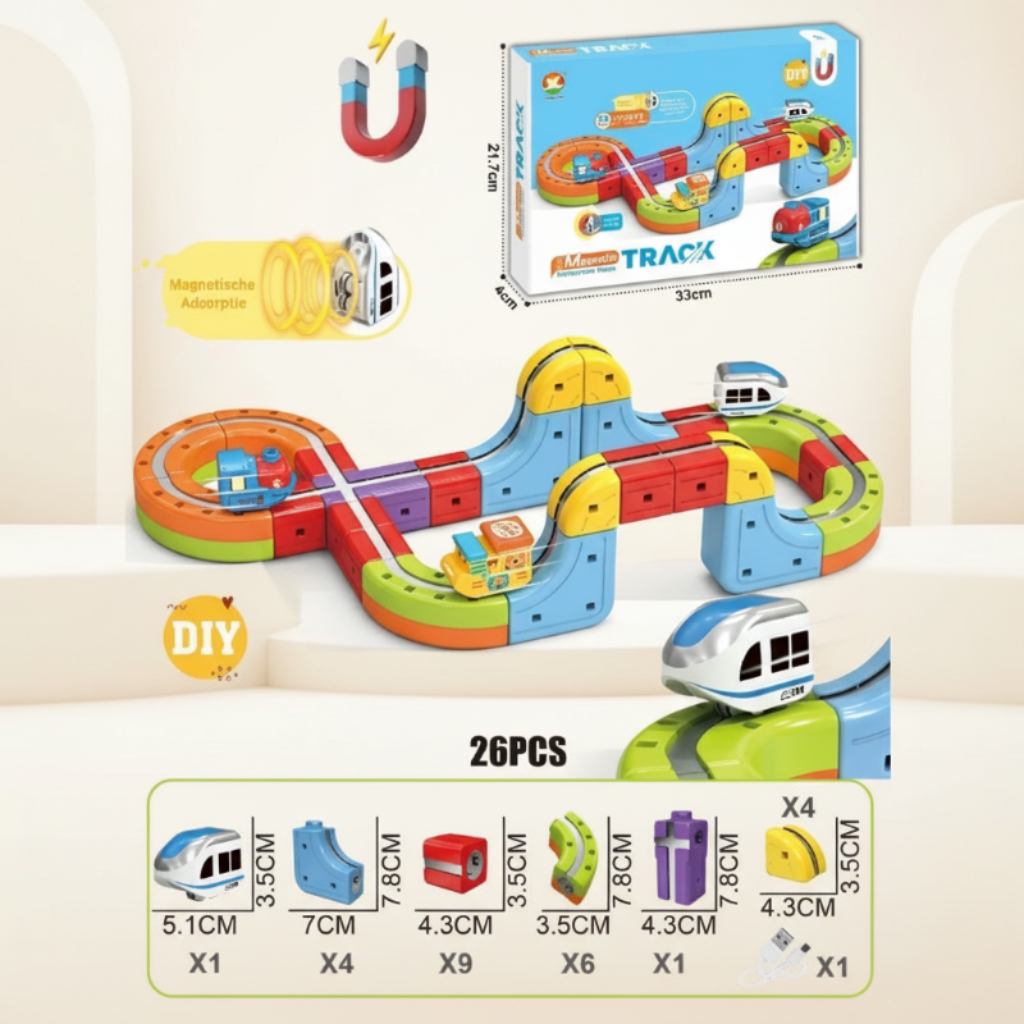 Osterly Electric Train Set – Magnetic Track Construction Toy