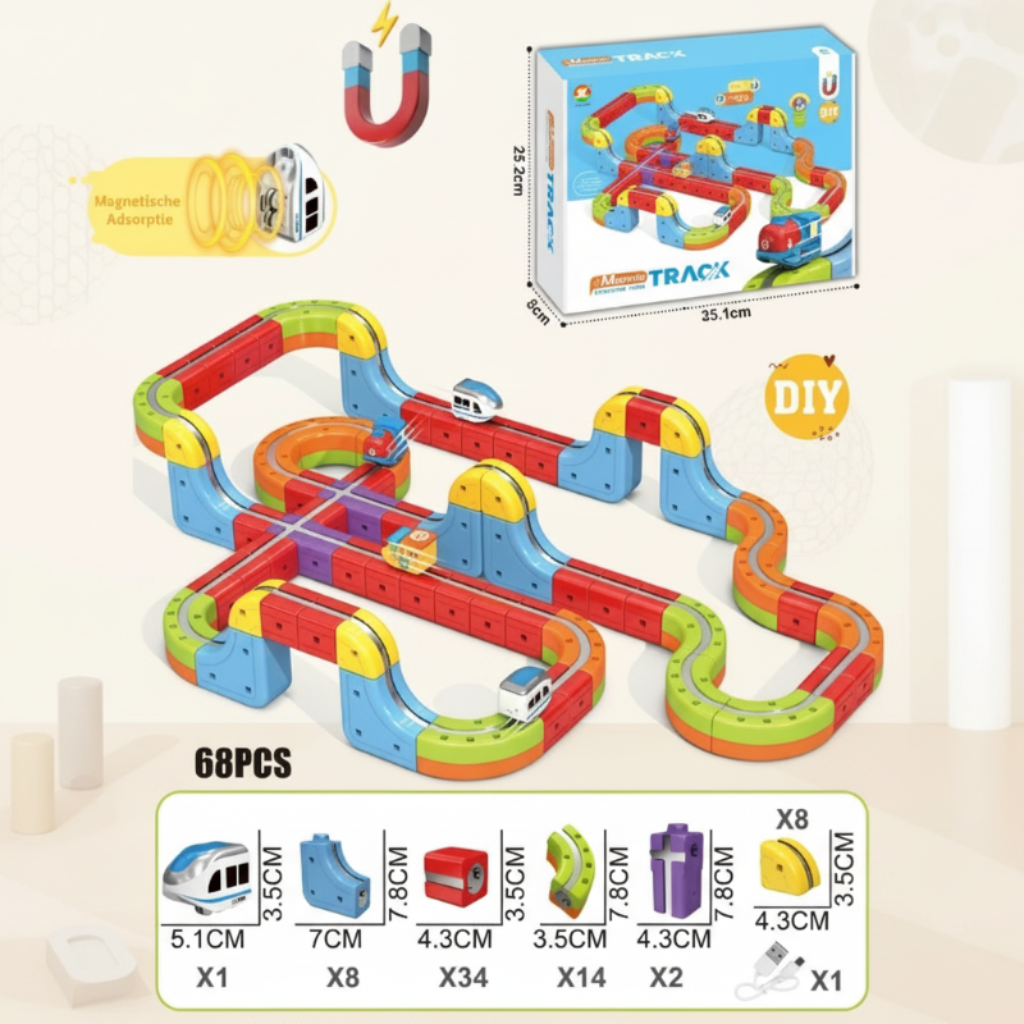Osterly Electric Train Set – Magnetic Track Construction Toy
