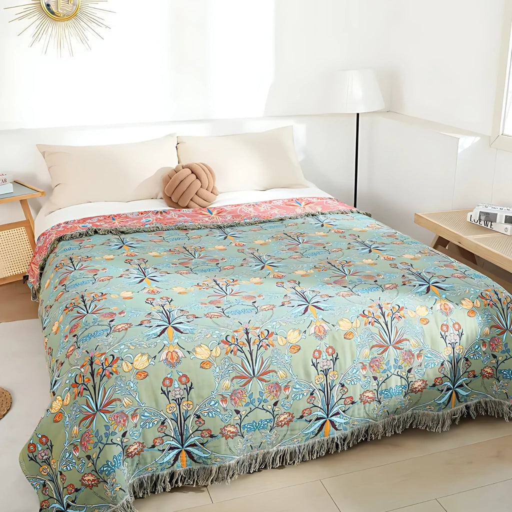 Osterly Reversible Cotton Quilt – Soft Woven Throw Blanket