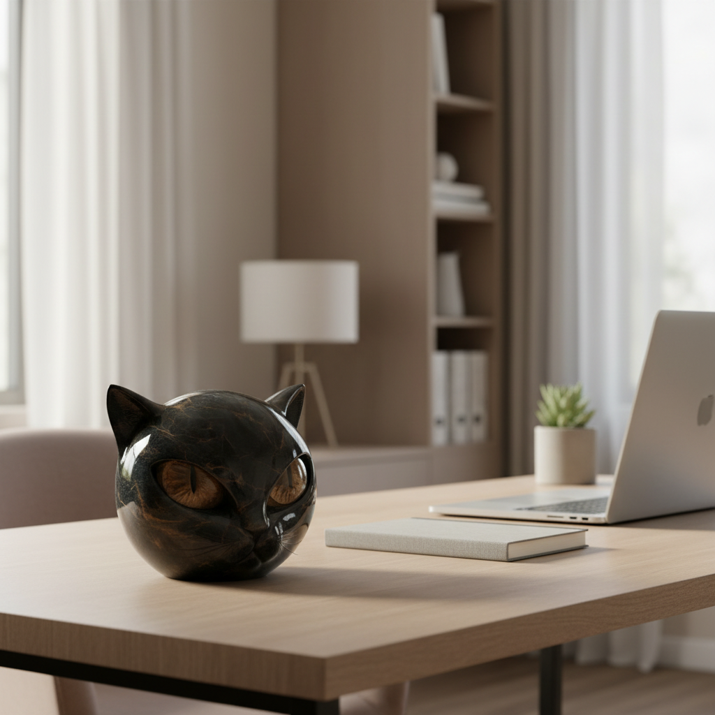 Osterly Decorative Cat Sculpture – Modern Home Accent Piece