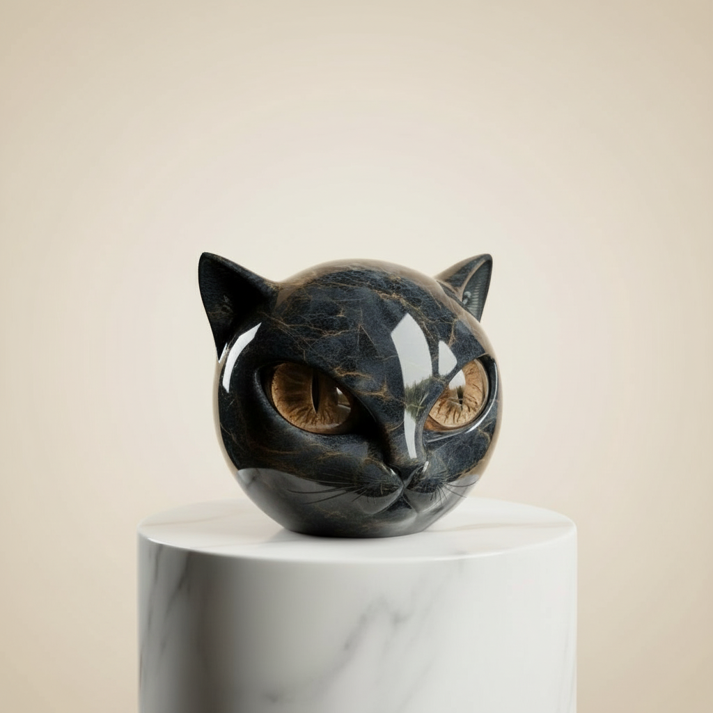 Osterly Decorative Cat Sculpture – Modern Home Accent Piece