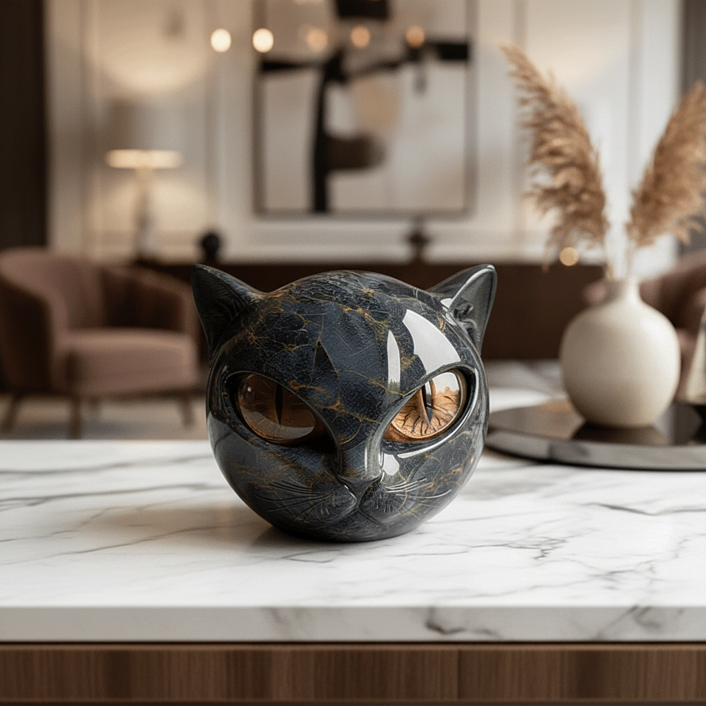 Osterly Decorative Cat Sculpture – Modern Home Accent Piece