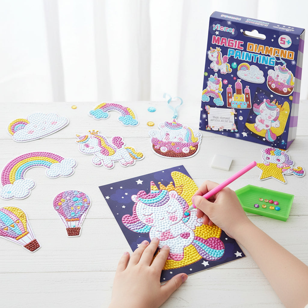 Osterly Diamond Painting Kit – Unicorn and Dino Wall Art