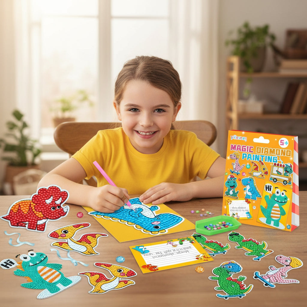 Osterly Diamond Painting Kit – Unicorn and Dino Wall Art