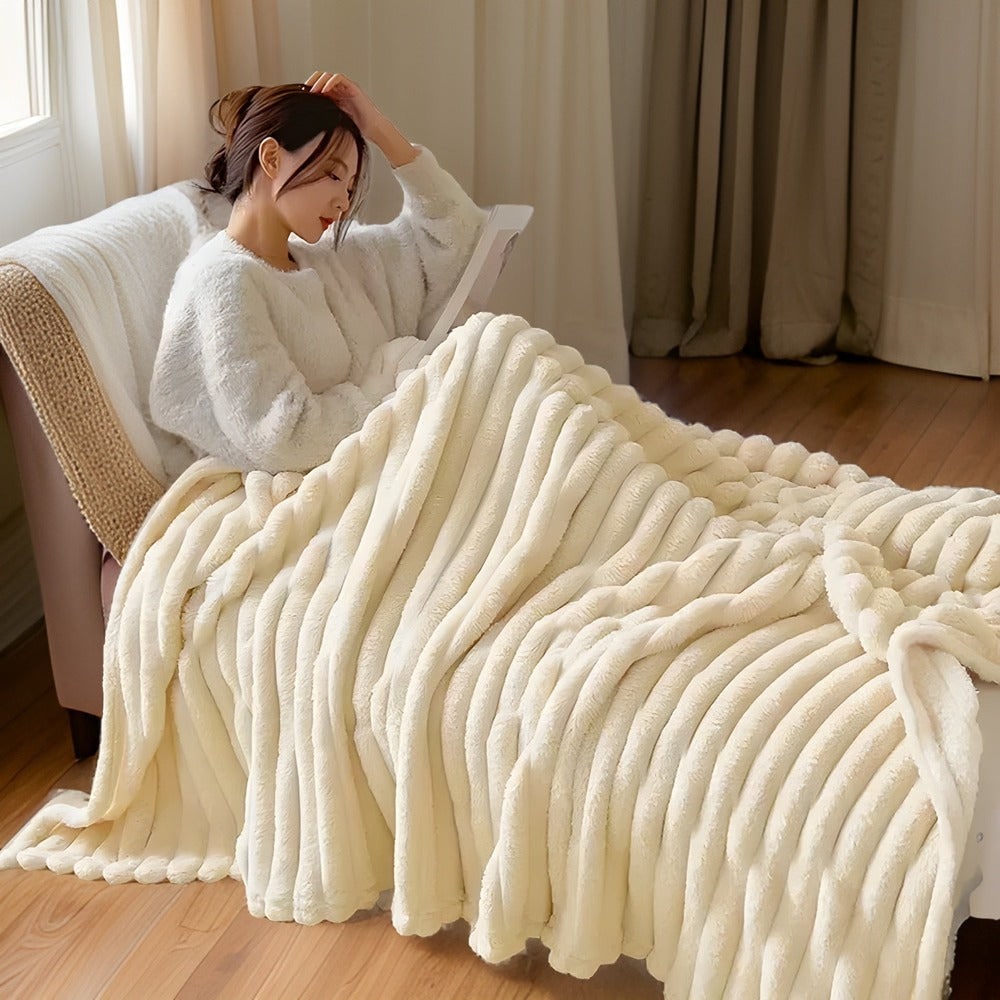 Osterly Fleece Throw Blanket – Large Soft Plush Sofa Drape