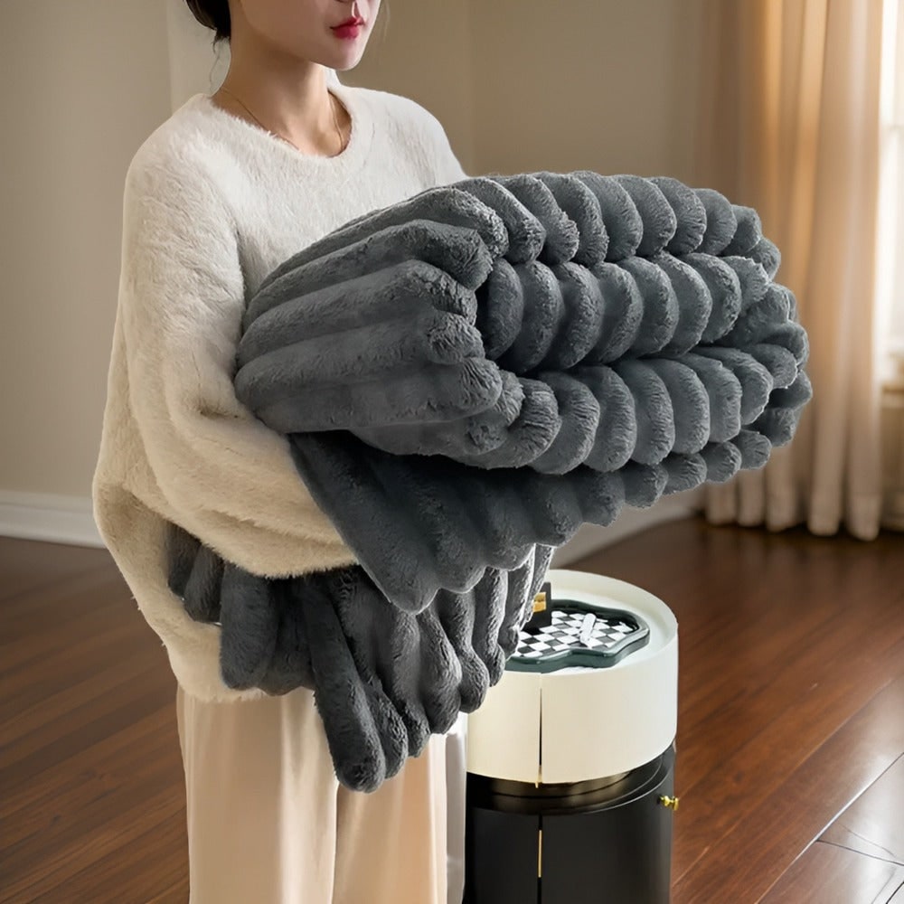 Osterly Fleece Throw Blanket – Large Soft Plush Sofa Drape