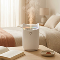 Cool Mist Humidifier shown in a warm, cosy home setting