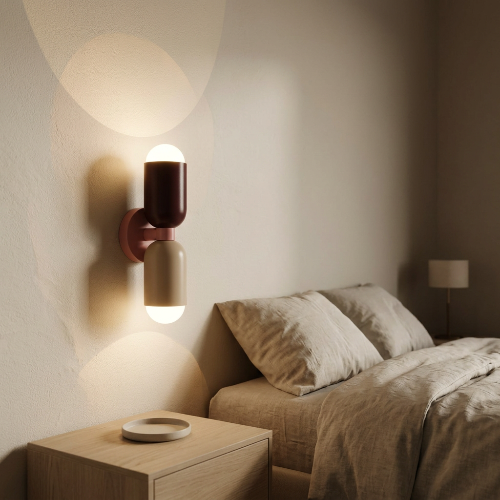 Modern Wall Lamp shown in a warm, cosy home setting