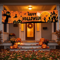 Halloween Banner shown in a warm, cosy home setting