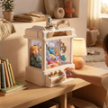 Mini Arcade Claw Machine shown in a warm, cosy home setting