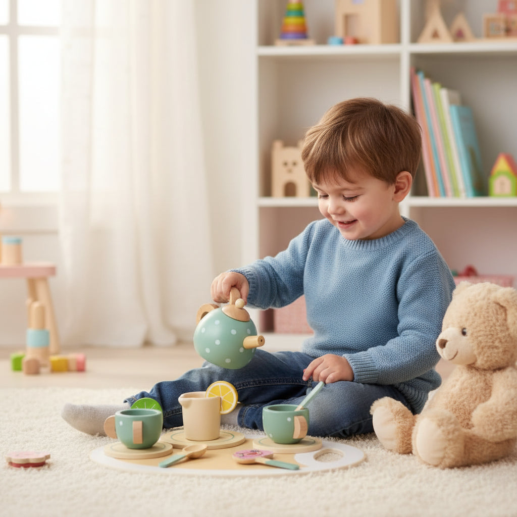 Osterly Kids Tea Set – Fine Motor Skills Pretend Play Toy