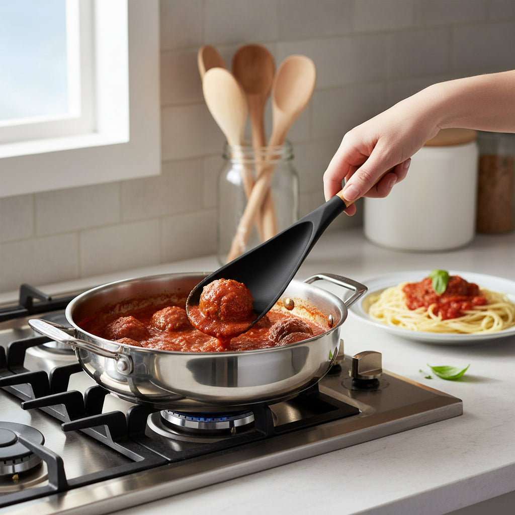 Osterly Silicone Spatula Set – Seamless Kitchen Cooking Utensils