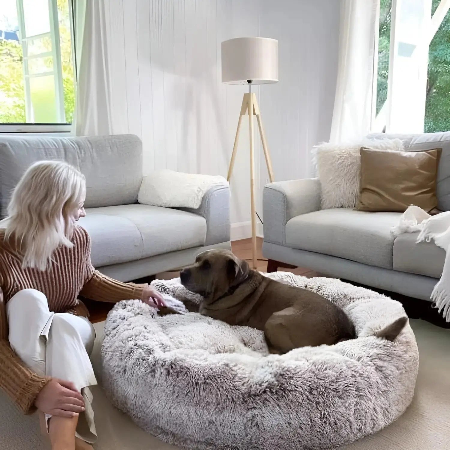 Osterly Large Dog Bed – Plush Cushioned Bed for Big Breeds