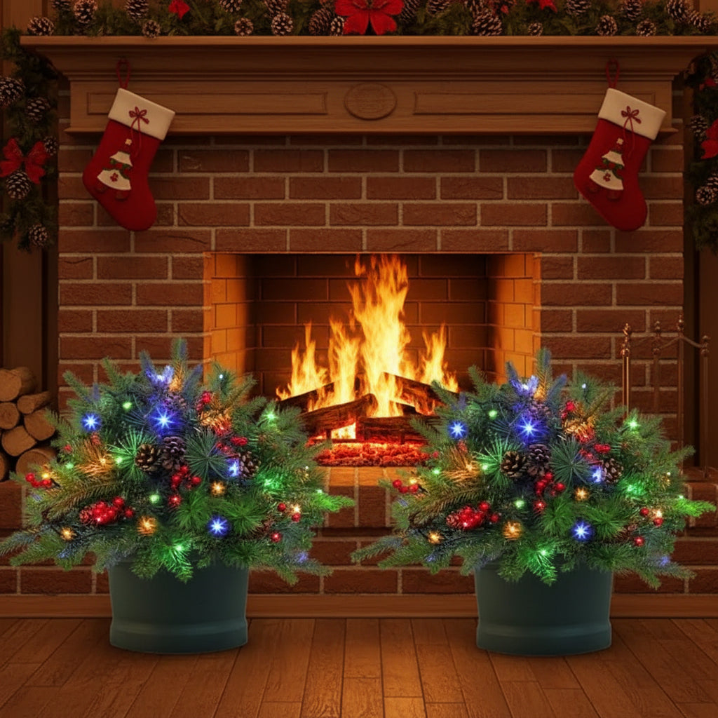 Osterly LED Urn Filler – Festive Evergreen Holiday Decor