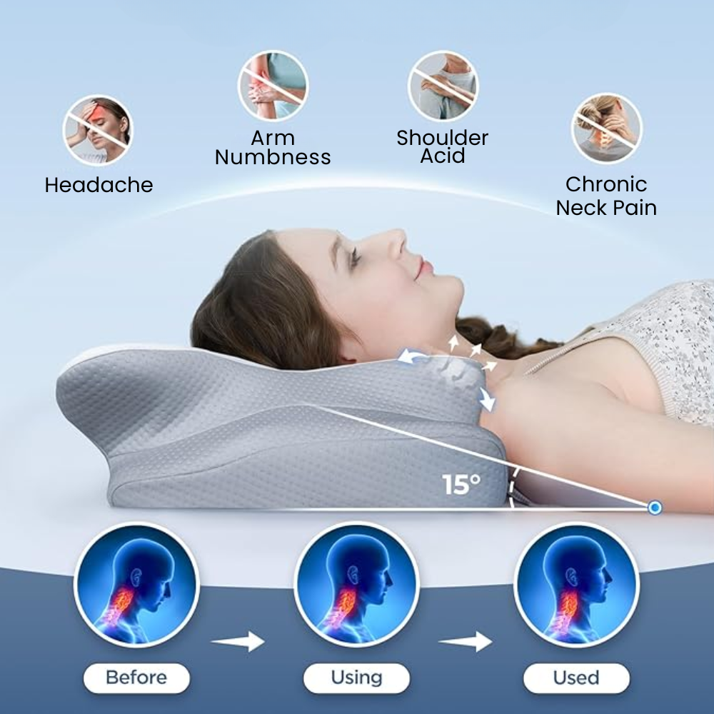 Osterly Anti-Snore Pillow – Memory Foam Ergonomic Support