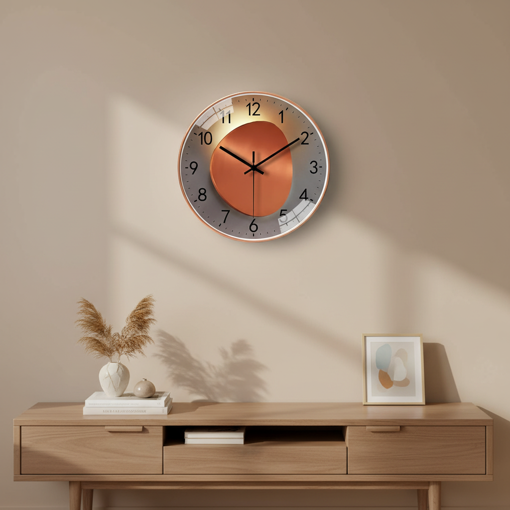 Osterly Modern Wall Clock – Decorative Silent Home Accent