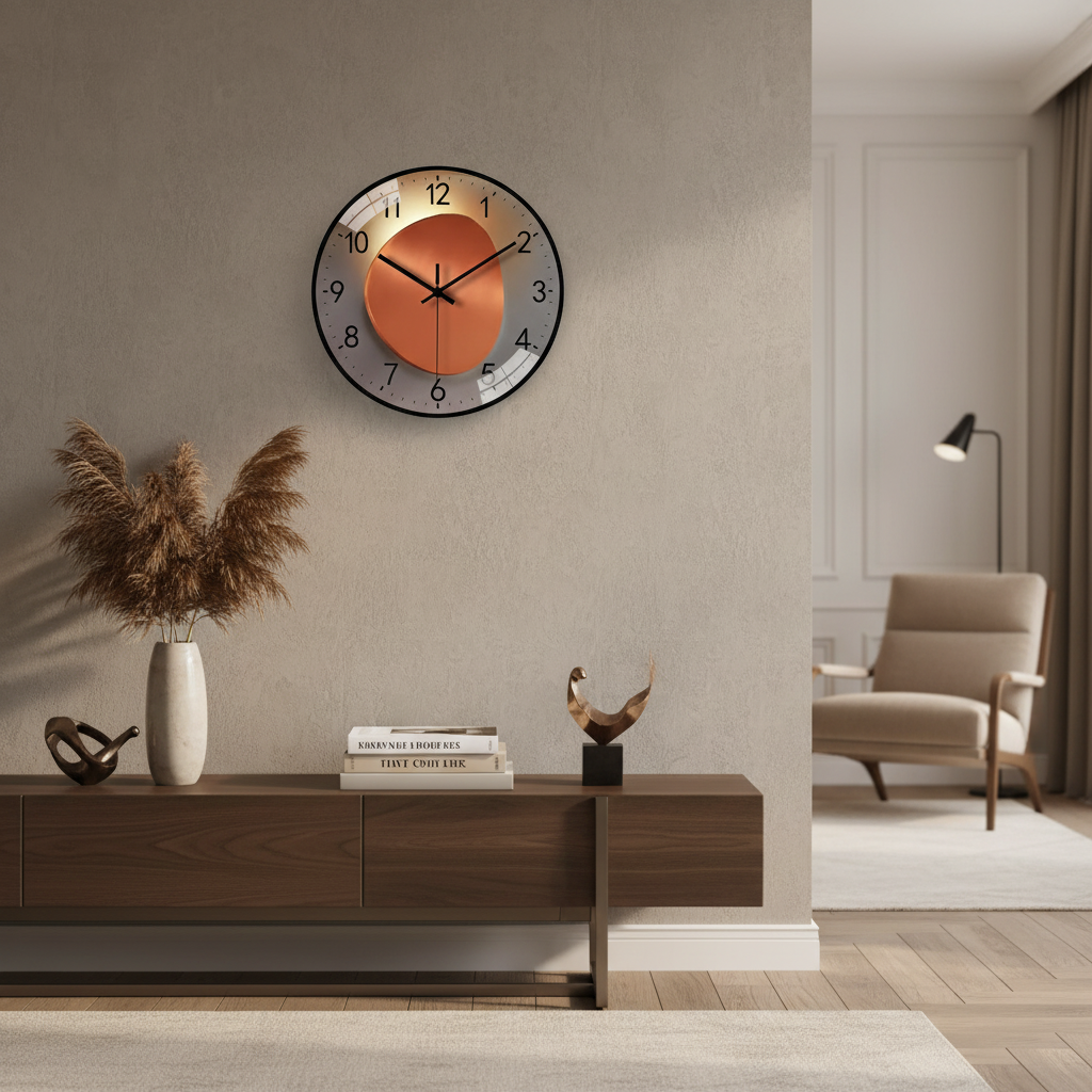 Osterly Modern Wall Clock – Decorative Silent Home Accent