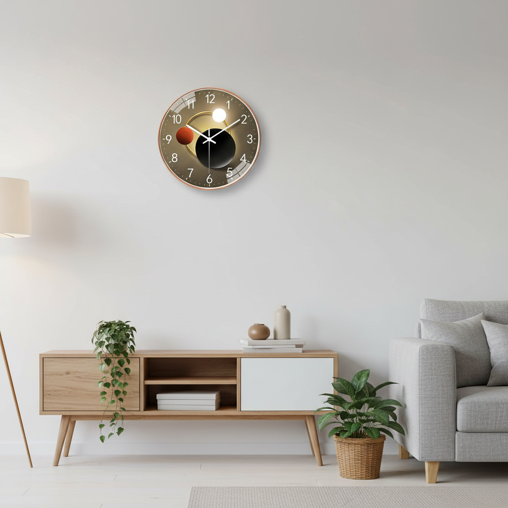 Osterly Modern Wall Clock – Decorative Silent Home Accent