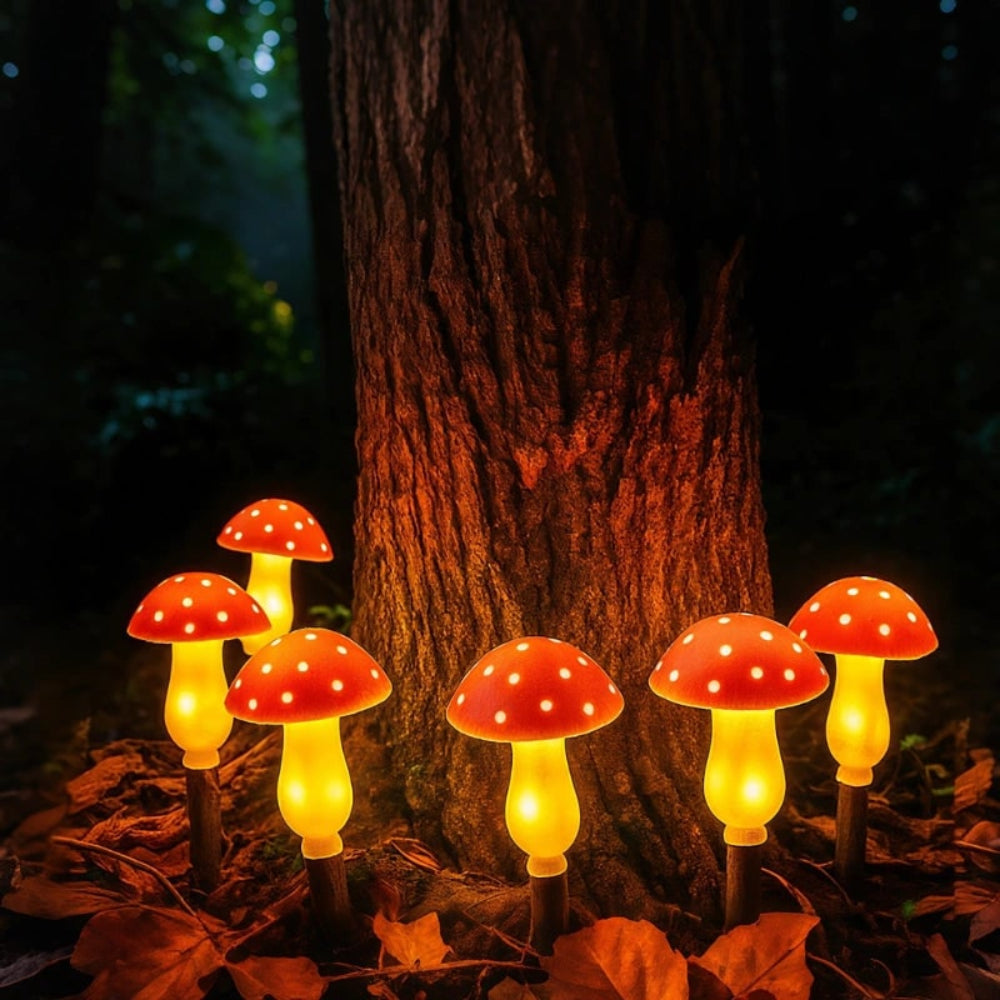 Osterly Solar Garden Lights – Mushroom Stake Set for Paths