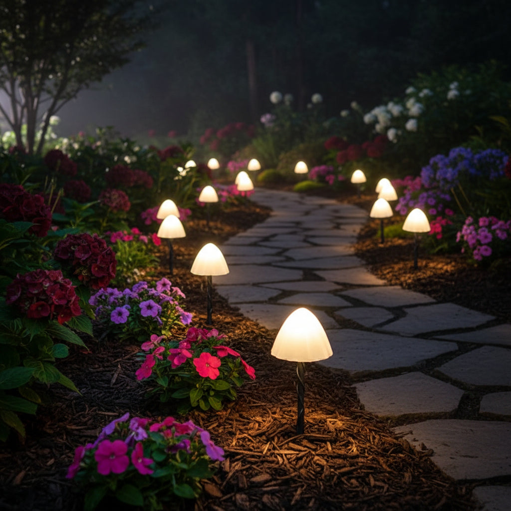 Osterly Solar Garden Lights – Mushroom Stake Set for Paths
