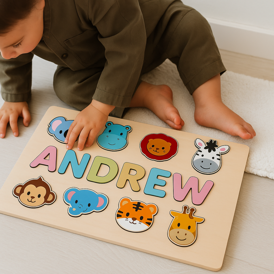 Osterly Personalized Name Puzzle – Wooden Toddler Learning Toy