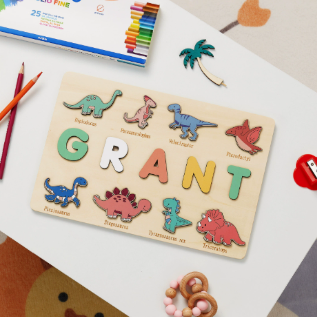 Osterly Personalized Name Puzzle – Wooden Toddler Learning Toy