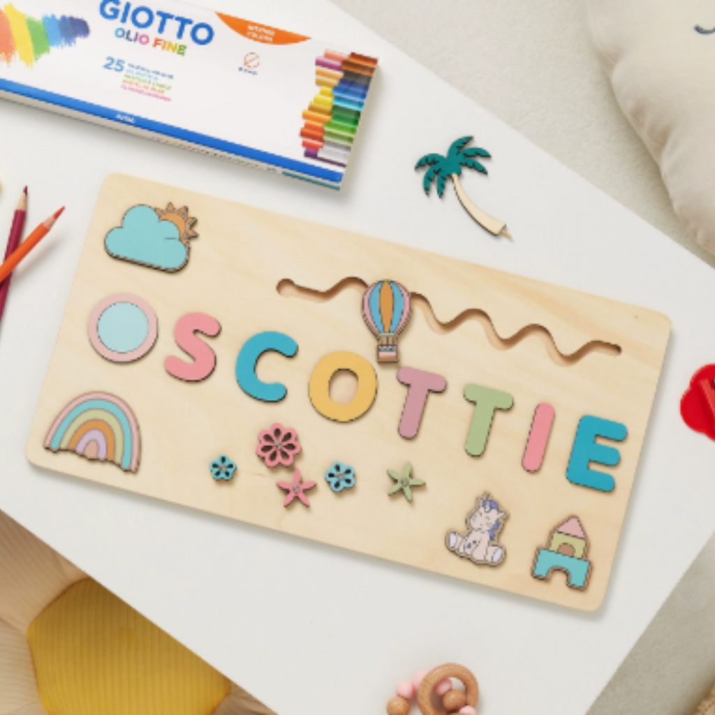 Osterly Personalized Name Puzzle – Wooden Toddler Learning Toy
