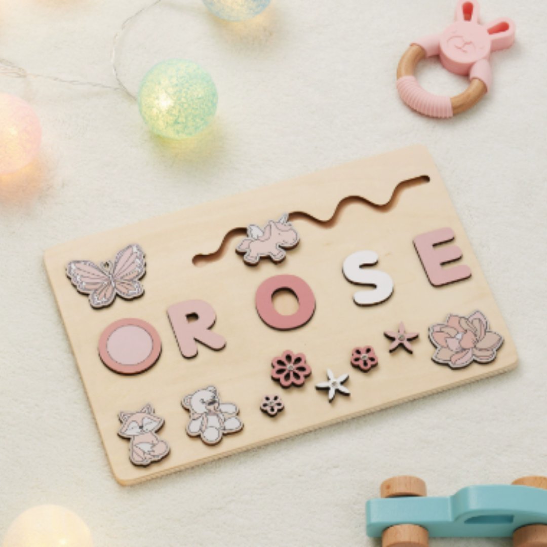 Osterly Personalized Name Puzzle – Wooden Toddler Learning Toy