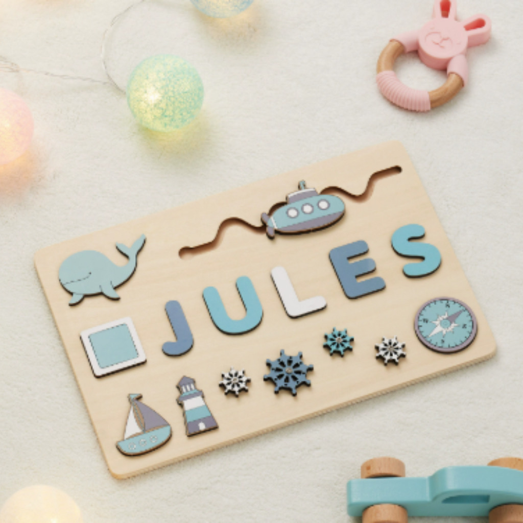 Osterly Personalized Name Puzzle – Wooden Toddler Learning Toy