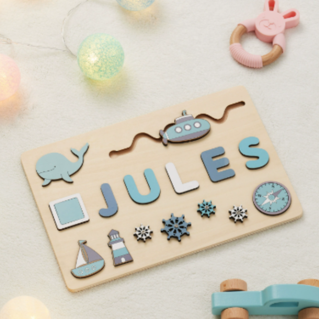 Osterly Personalized Name Puzzle – Wooden Toddler Learning Toy