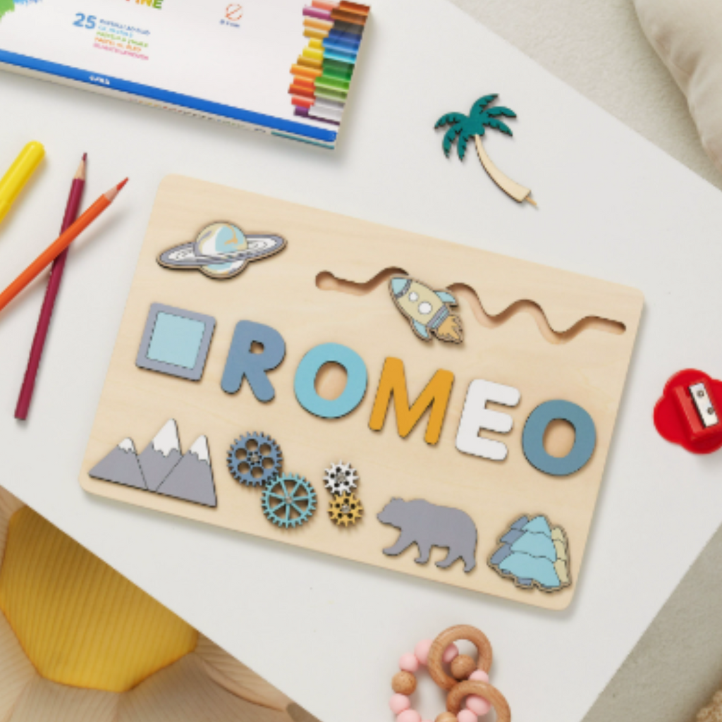 Osterly Personalized Name Puzzle – Wooden Toddler Learning Toy