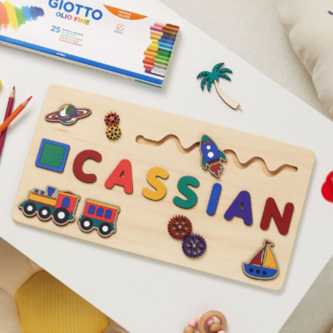Osterly Personalized Name Puzzle – Wooden Toddler Learning Toy