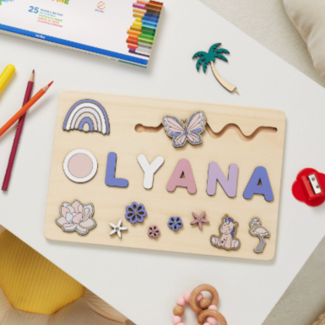 Osterly Personalized Name Puzzle – Wooden Toddler Learning Toy