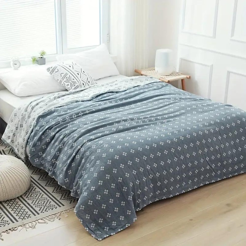 Osterly Geometric Cotton Throw – Fluffy Sofa and Bed Blanket